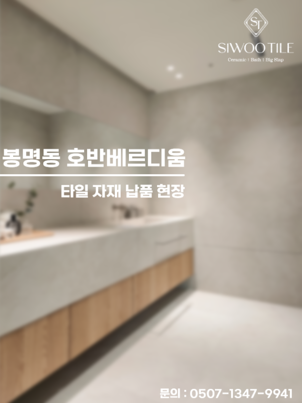 대전욕실리모델링 유성구 봉명동 호반베르디움 타일 납품 현장